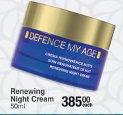 Bionike Defence My Age Renewing Night Cream-50ml Each