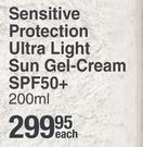 Eucerin Sun Protection Sensitive Protection Ultra Light Sun Gel Cream SPF50+-200ml Each