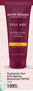 Nutri Women Cell Age Dermaceutics Hydropore Sun Anti Ageing Moisturizer SPF50-75ml Each