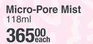 Dermalogica Clear Start Micro Pore Mist-118ml Each