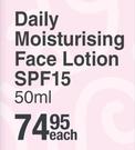 Protex Daily Moisturising Face Lotion SPF15-50ml Each