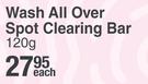 Young Solution Wash All Over Spot Clearing Bar-120g Each