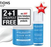 Acne-Solutions Dermaceutics Clear Skin Rapid Clearing Acne Pads 50 Cotton Rounds-Each