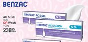 Benzac AC 5 Gel 40g Or Wash 100g-Each