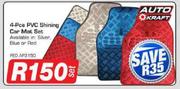 Auto Kraft 4-Pce PVC Shining Car Mat Set FEOAP3150