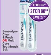 Sensodyne Clean & Fresh Or Multi Care Toothbrush Soft-For 2