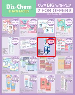 Dis-Chem : Save Big With Our 2 For Offers (13 December - 26 December 2021), page 1