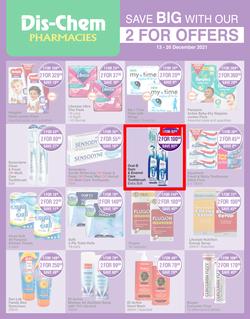 Dis-Chem : Save Big With Our 2 For Offers (13 December - 26 December 2021), page 1