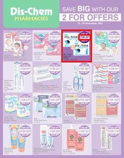 Dis-Chem : Save Big With Our 2 For Offers (13 December - 26 December 2021), page 1
