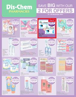 Dis-Chem : Save Big With Our 2 For Offers (13 December - 26 December 2021), page 1