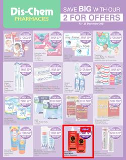 Dis-Chem : Save Big With Our 2 For Offers (13 December - 26 December 2021), page 1