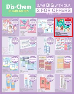 Dis-Chem : Save Big With Our 2 For Offers (13 December - 26 December 2021), page 1