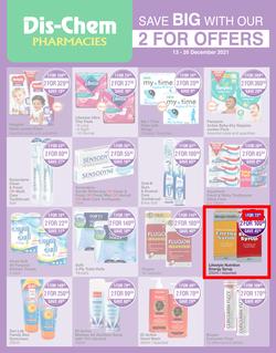 Dis-Chem : Save Big With Our 2 For Offers (13 December - 26 December 2021), page 1
