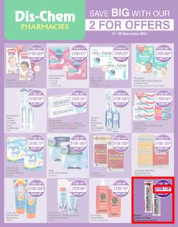 Dis-Chem : Save Big With Our 2 For Offers (13 December - 26 December 2021), page 1