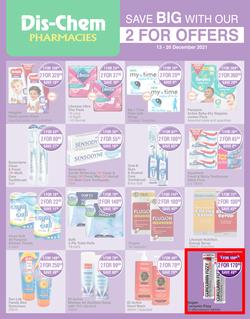 Dis-Chem : Save Big With Our 2 For Offers (13 December - 26 December 2021), page 1