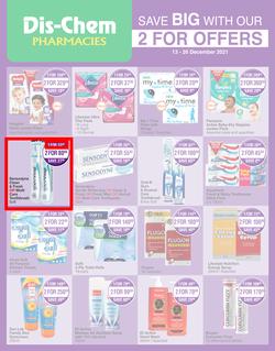 Dis-Chem : Save Big With Our 2 For Offers (13 December - 26 December 2021), page 1