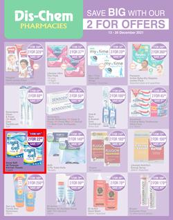 Dis-Chem : Save Big With Our 2 For Offers (13 December - 26 December 2021), page 1