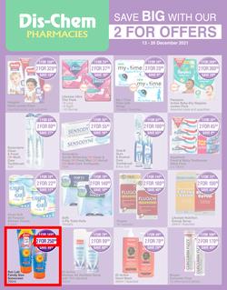 Dis-Chem : Save Big With Our 2 For Offers (13 December - 26 December 2021), page 1