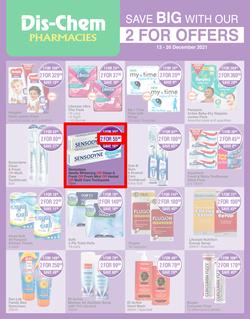 Dis-Chem : Save Big With Our 2 For Offers (13 December - 26 December 2021), page 1