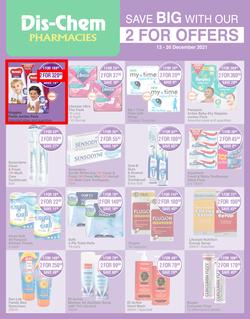 Dis-Chem : Save Big With Our 2 For Offers (13 December - 26 December 2021), page 1