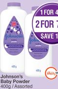 Johnson's Baby Powder Assorted-For 2 x 400g