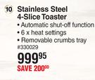 Russell Hobbs Stainless Steel 4-Slice Toaster 330029