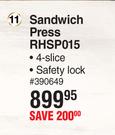 Russell Hobbs Sandwich Press RHSP015