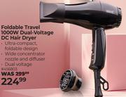 Wahl Foldable Travel 1000W Dual Voltage DC Hair Dryer (456803)
