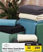 Home Living Milan Velour Towel Range (Face Cloth)