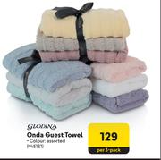 Glodina Onda Guest Towel-Per 3 Pack