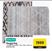 Multi Flor Shaggy Rug-Each