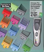 Wahl Chrome Pro Cord/Cordless Rechargeable Hair Clipper 417722-20 Piece Per Kit