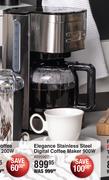 Russell Hobbs 900W Elegance Stainless Steel Digital Coffee Maker 