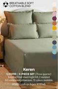 Keren 5 Piece Duvet Set (Three Quarter) 816988