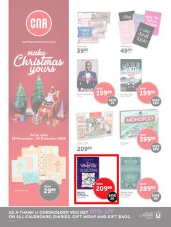 CNA : Make Christmas Yours (12 Nov - 24 Dec 2018), page 1