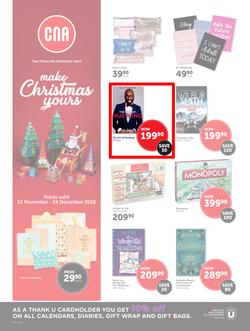 CNA : Make Christmas Yours (12 Nov - 24 Dec 2018), page 1