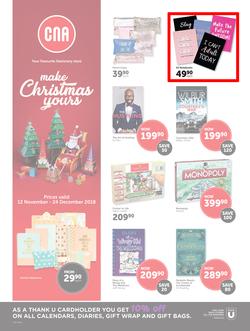 CNA : Make Christmas Yours (12 Nov - 24 Dec 2018), page 1