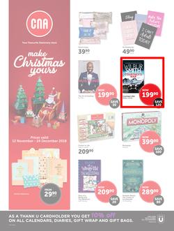 CNA : Make Christmas Yours (12 Nov - 24 Dec 2018), page 1