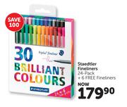 Staedtler Fineliners 24 Pack + Free 6 Fineliners