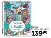Llamas Pastel Colouring Kit