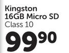 Kingston 16GB Micro SD Class 10