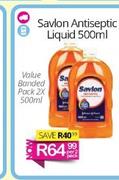 Johnson's Savlon Antiseptic Liquid-2 x 500ml Each