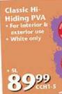 Colour Co 5Ltr Classic Hi-Hiding PVA CCH1-5