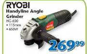 Ryobi 115mm 650W Handyline Angle Grinder HG-450
