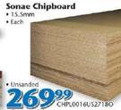 Sonae Chipboard 15.5mm Unsandrd CHPL0016US27180-Each