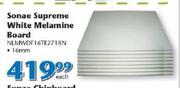 Sonae Supreme White Melamine Board 16mm-Each