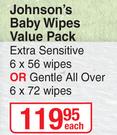 Johnson's Baby Wipes Value Pack-Each