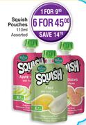 Squish Pouches Assorted-For 1 x 110ml