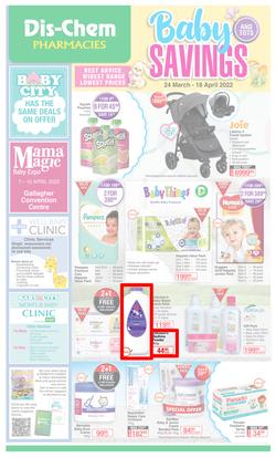 Dis-Chem : Baby Savings (24 March - 18 April 2022), page 1