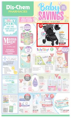 Dis-Chem : Baby Savings (24 March - 18 April 2022), page 1